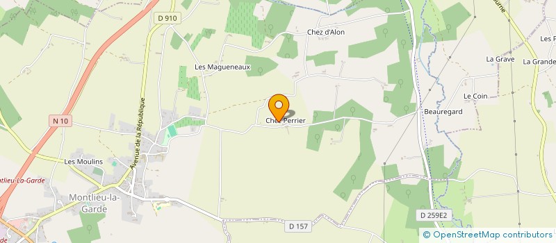 localisation de l'entreprise GAEC DU PERRIER à MONTLIEU-LA-GARDE