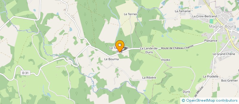 localisation de l'entreprise GAEC DU PERTUIS-BREUIL à SAINT JEAN LIGOURE