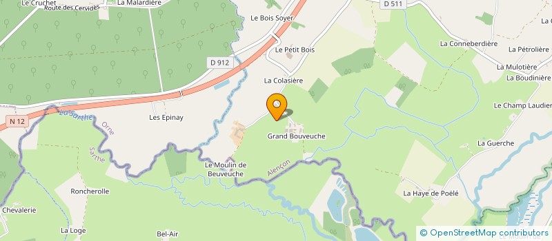localisation de l'entreprise GAEC DU PETIT BOUVEUCHE à SAINT-LEGER-SUR-SARTHE