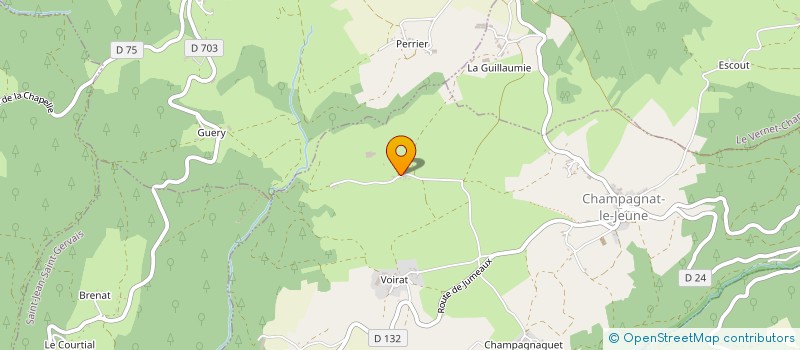 localisation de l'entreprise GAEC DU PETIT CHAMP à CHAMPAGNAT-LE-JEUNE