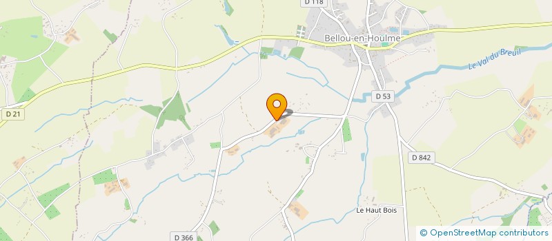 localisation de l'entreprise GAEC DU PETIT CLOS à BELLOU-EN-HOULME