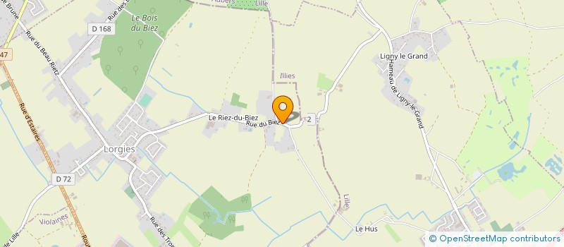 localisation de l'entreprise GAEC DU PETIT LIGNY à LORGIES