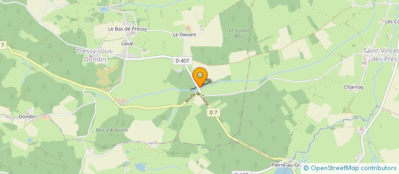 localisation de l'entreprise GAEC DU PETIT MOULIN  PRESSY-SOUS-DONDIN