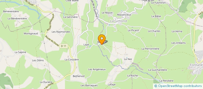 localisation de l'entreprise GAEC DU PETIT PONT à LA GIMOND