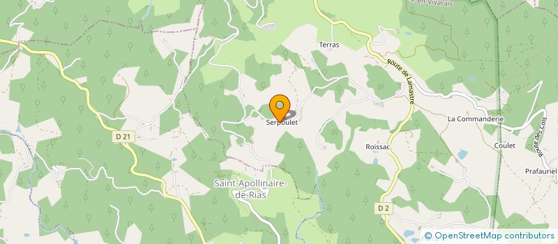 localisation de l'entreprise GAEC DU PETIT PRES à VERNOUX-EN-VIVARAIS