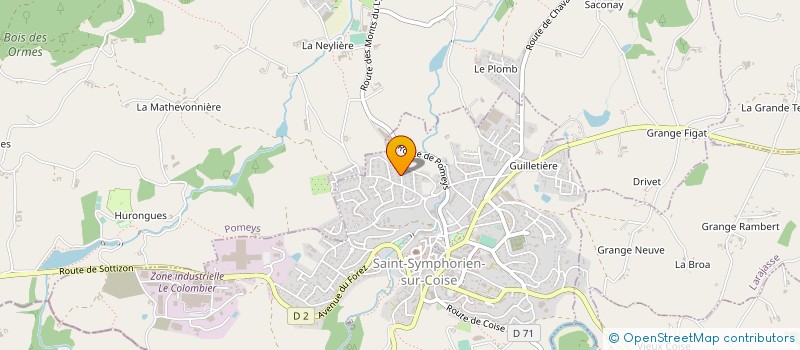 localisation de l'entreprise GAEC DU PETIT SIMIENS à SAINT-SYMPHORIEN-SUR-COISE