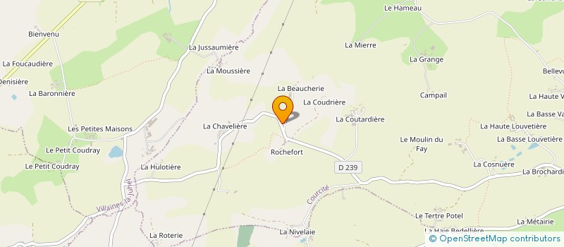 localisation de l'entreprise GAEC DU PETIT VERGER  COURCITE