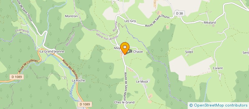 localisation de l'entreprise GAEC DU PIC DE MAYEN à VETRE-SUR-ANZON