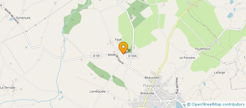 localisation de l'entreprise GAEC DU PIC VERT à FLAVIGNAC