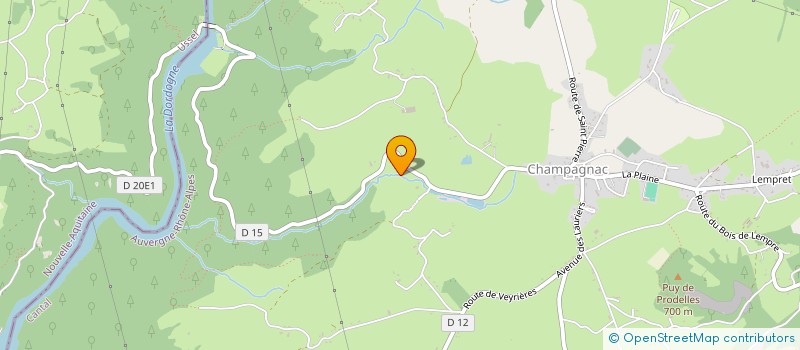 localisation de l'entreprise GAEC DU PIGEONNIER à CHAMPAGNAC
