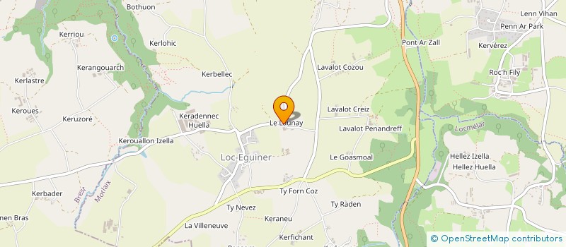 localisation de l'entreprise GAEC DU PLAN D'EAU  LOC-EGUINER