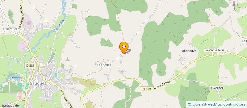 localisation de l'entreprise GAEC DU PLATEAU à SAUGUES