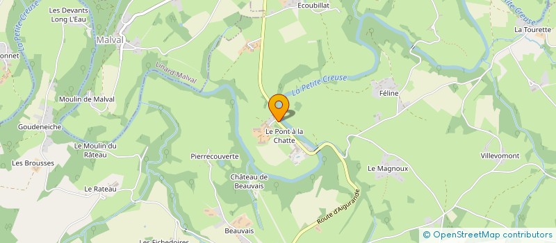 localisation de l'entreprise GAEC DU PONT A LA CHATTE à BONNAT