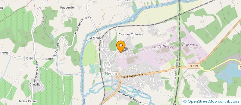 localisation de l'entreprise GAEC DU PONT DE BREM  MOUTHIERS-SUR-BOEME