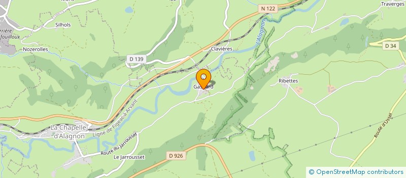 localisation de l'entreprise GAEC DU PORCHE à LA CHAPELLE D'ALAGNON