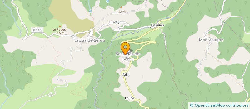 localisation de l'entreprise GAEC DU POUECH à LA BASTIDE-DE-SEROU