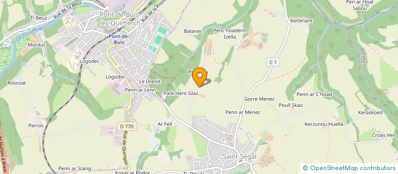 localisation de l'entreprise GAEC DU POULDU  SAINT-SEGAL