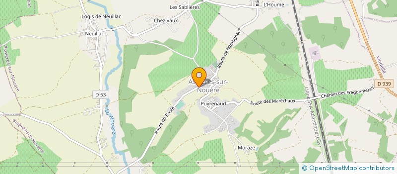 localisation de l'entreprise GAEC DU PRE à ASNIERES-SUR-NOUERE