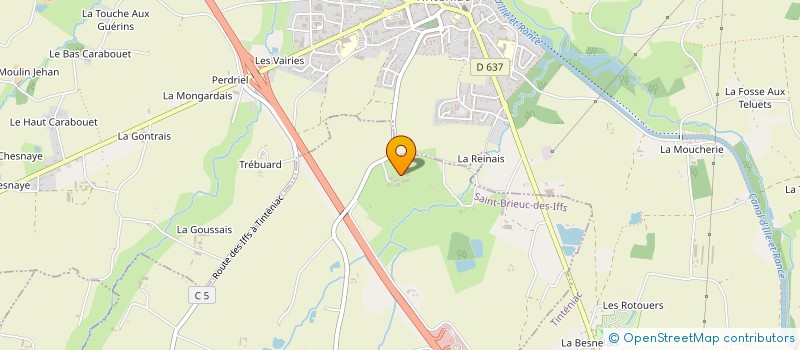 localisation de l'entreprise GAEC DU PRE AUX BICHES à SAINT-BRIEUC-DES-IFFS