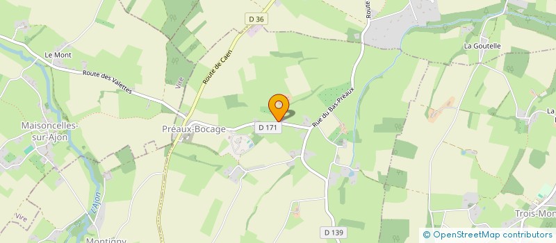 localisation de l'entreprise GAEC DU PRE BOCAGE à PREAUX-BOCAGE