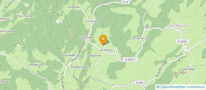 localisation de l'entreprise GAEC DU PRE COQUET à SEPTMONCEL LES MOLUNES