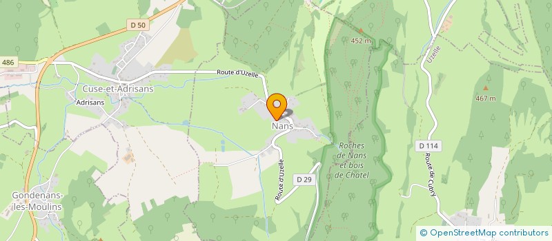 localisation de l'entreprise GAEC DU PRE D'ETALE  TALLANS