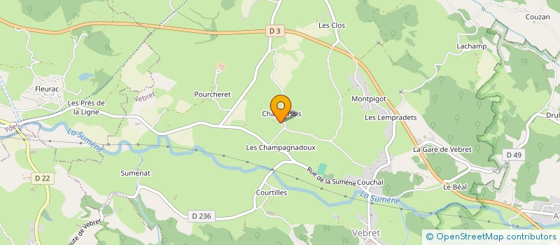 localisation de l'entreprise GAEC DU PRE DE L'EGLISE à VEBRET