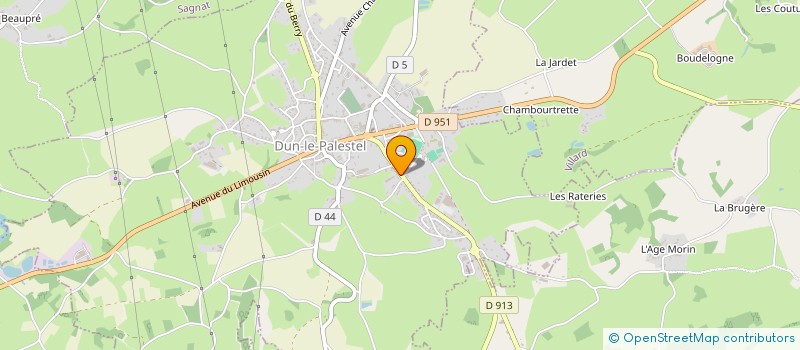 localisation de l'entreprise GAEC DU PRE DE LA CELLE à DUN-LE-PALESTEL