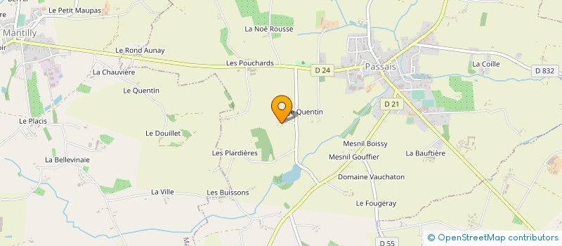 localisation de l'entreprise GAEC DU PRE GESLIN à PASSAIS VILLAGES