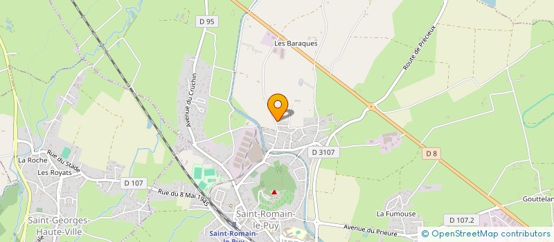 localisation de l'entreprise GAEC DU PRIEURE à SAINT-ROMAIN-LE-PUY