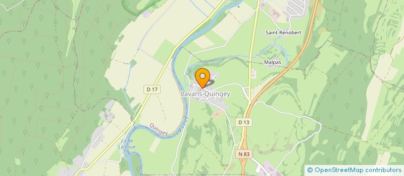 localisation de l'entreprise GAEC DU PUITS à LAVANS-QUINGEY