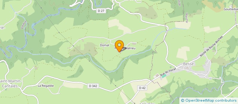 localisation de l'entreprise GAEC DU PUY MALRIEU à SAINT-MARTIN-CANTALES