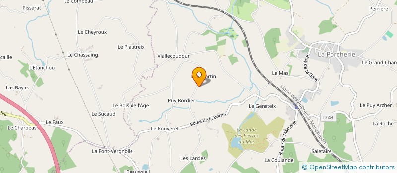 localisation de l'entreprise GAEC DU PUY MARTIN à LA PORCHERIE