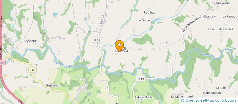 localisation de l'entreprise GAEC DU PUYMORET à SAINT-HILAIRE-BONNEVAL
