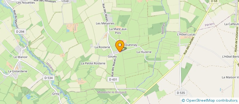 localisation de l'entreprise GAEC DU QUESNAY à MILLIERES