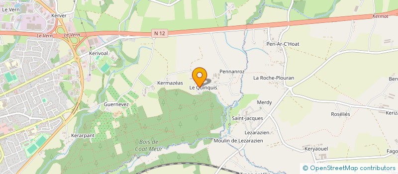 localisation de l'entreprise GAEC DU QUINQUIS à BODILIS