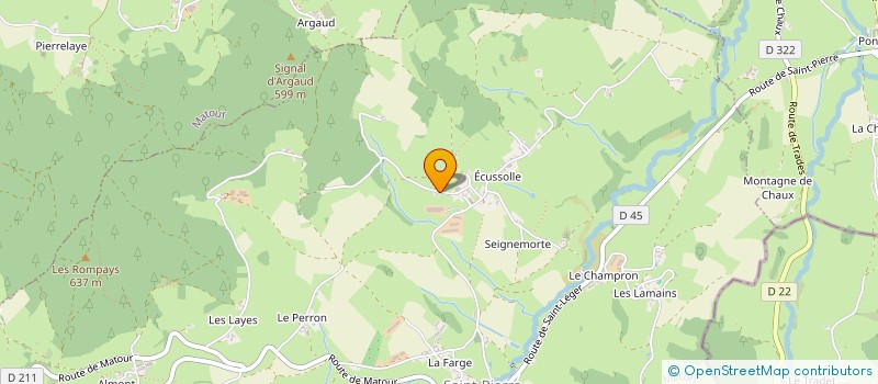 localisation de l'entreprise GAEC DU REGAIN  SAINT-PIERRE-LE-VIEUX