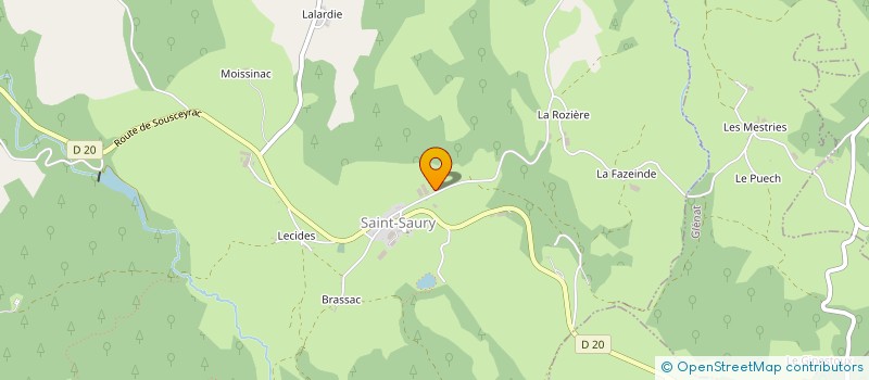 localisation de l'entreprise GAEC DU ROC à SAINT-SAURY