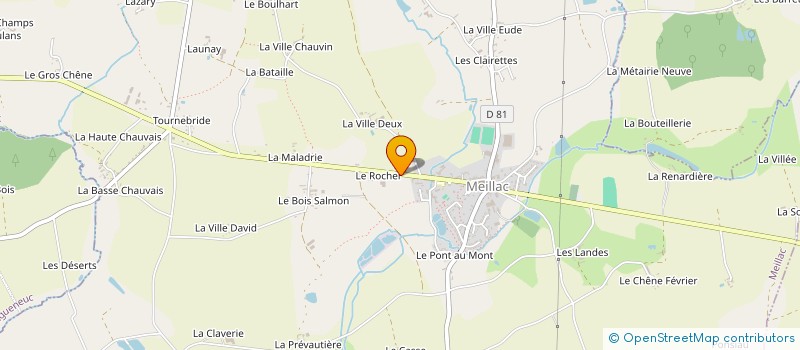 localisation de l'entreprise GAEC DU ROCHER à MEILLAC