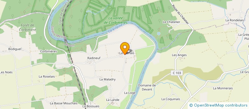 localisation de l'entreprise GAEC DU ROCHER DE CORBINIERES à LANGON
