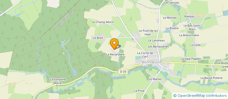 localisation de l'entreprise GAEC DU ROSEAU à VALLONS-DE-L'ERDRE