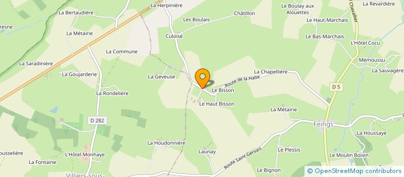 localisation de l'entreprise GAEC DU ROUVRAY à FEINGS