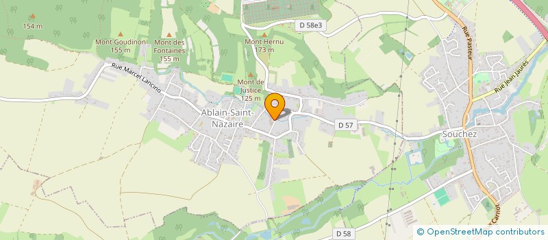 localisation de l'entreprise GAEC DU RUISSEAU  ABLAIN-SAINT-NAZAIRE