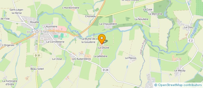 localisation de l'entreprise GAEC DU SACRE COEUR à JOUE-SUR-ERDRE