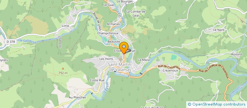 localisation de l'entreprise GAEC DU SAGNAS à SAINT-CLEMENT