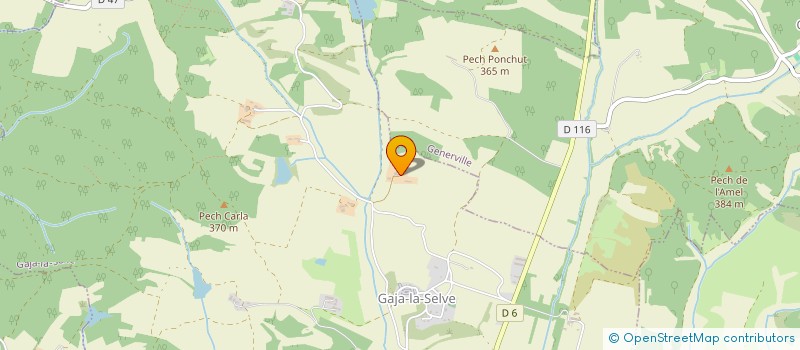 localisation de l'entreprise GAEC DU SARNIZAL  GAJA-LA-SELVE