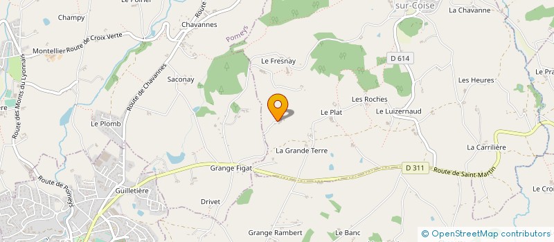 localisation de l'entreprise GAEC DU SENARD à LA CHAPELLE-SUR-COISE
