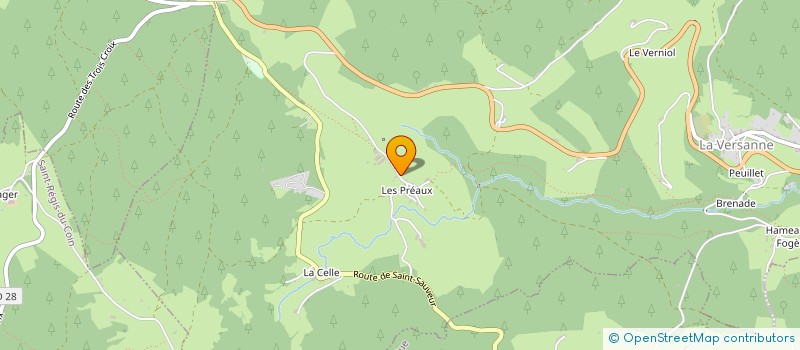 localisation de l'entreprise GAEC DU SENTIER DES MOULINS à LA VERSANNE