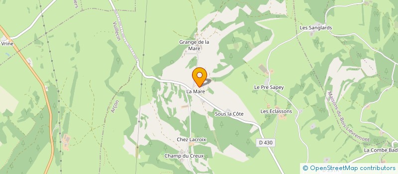localisation de l'entreprise GAEC DU SEQUOIA à ARCON