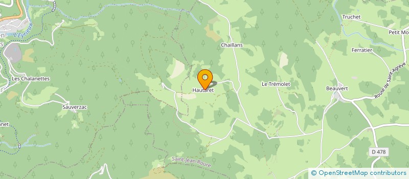 localisation de l'entreprise GAEC DU SERRE D AUTARET à SAINT-JEAN-ROURE
